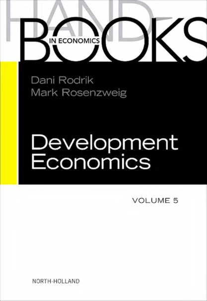 Handbook of Development Economics, Volume 5